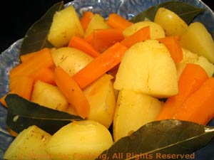 Potatoes and Carrots with Bay Leaves