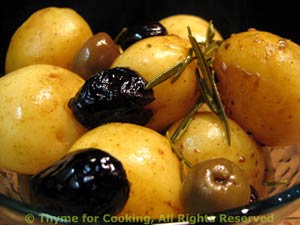 Braised New Potatoes with Rosemary and Olives