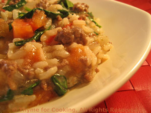 Beef and Spinach Risotto