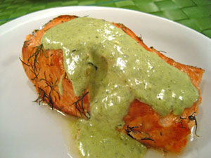 Salmon with Pesto