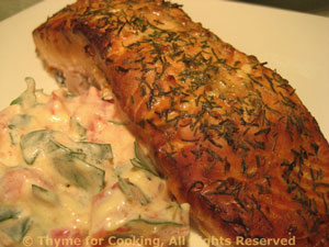 Grilled or Smoked Salmon with Tomato/Tarragon Sauce