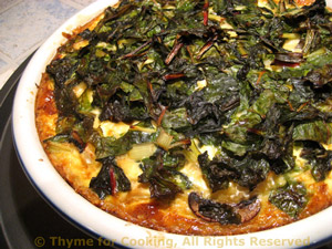 Chard and Mushroom Quiche