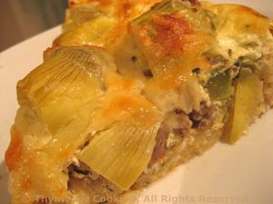 Sausage & Artichoke Quiche