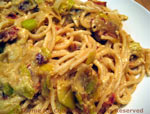 pasta with bacon and leeks