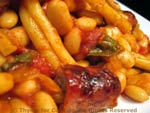 sausage sage and beans