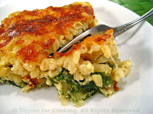 Creamy Barley and Chard Gratin slice