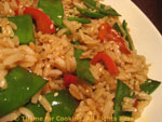 brown rice mangetout