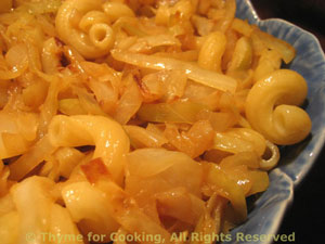 Warm Cabbage Pasta Salad