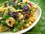 pasta with basil and chard