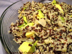 Warm Rice, Quinoa and Avocado Salad