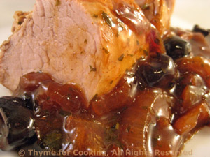 Braised Pork Tenderloin with Onions and Olives 
