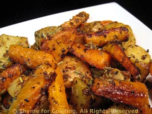 Grilled Potatoes and Carrots, Dijon