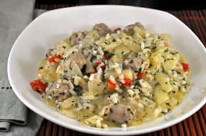 Sausage, Pepper and Fennel Risotto
