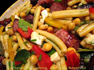 Salad with Sausage and Chickpeas