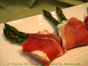 Asparagus with Prosciutto & Chevre