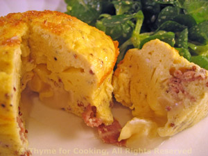 Cheese Flans with Spinach Salad