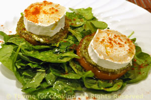 Chevre, Pesto and Honey Salad
