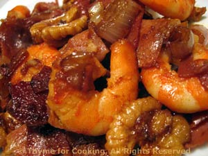 Sautéed Shrimp with Walnuts and Prosciutto