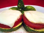 tomato courgette stacks