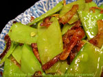 mangetout with shallots