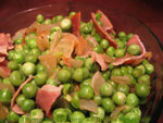 peas with prosciutto